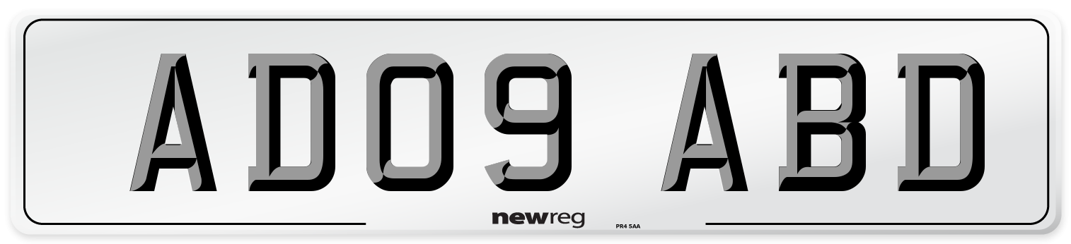 AD09 ABD Number Plate from New Reg